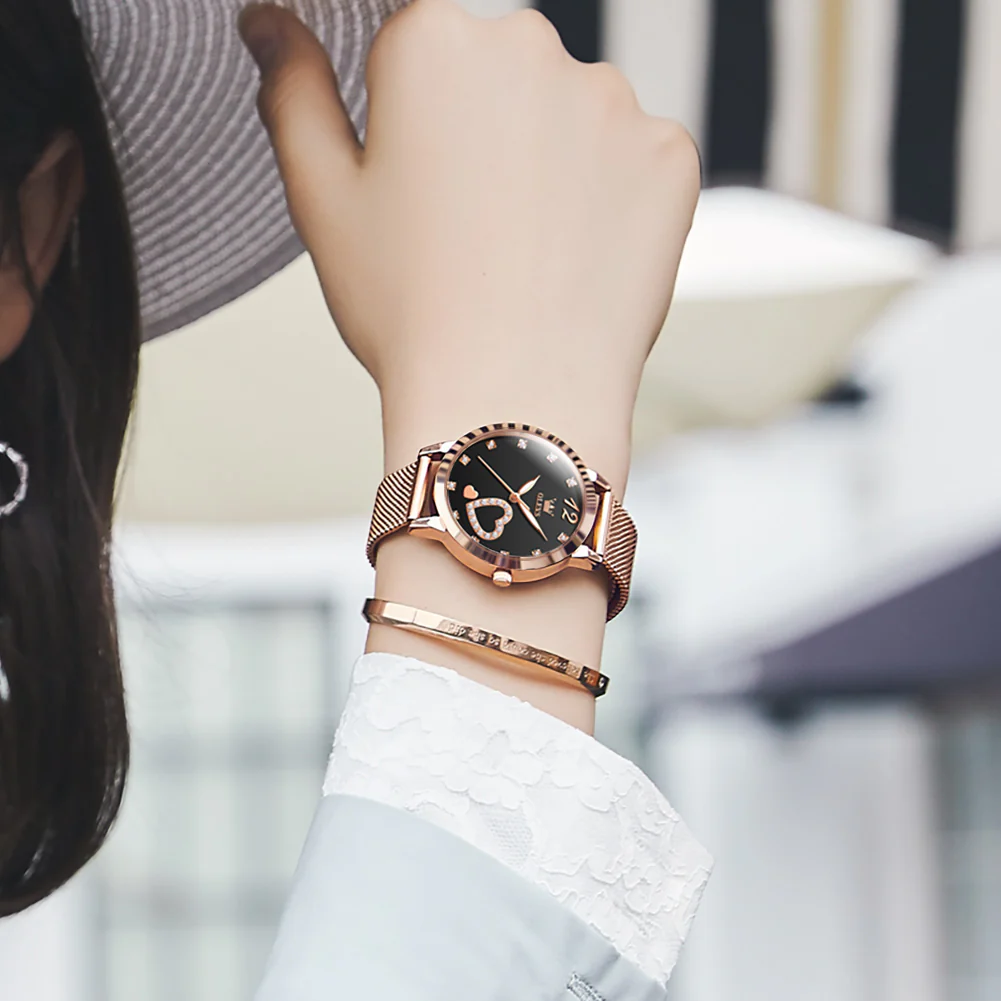 OLEVS 5189 Watch for Women Mesh Strap Fashion Rose Gold Dress Watches - Image 10