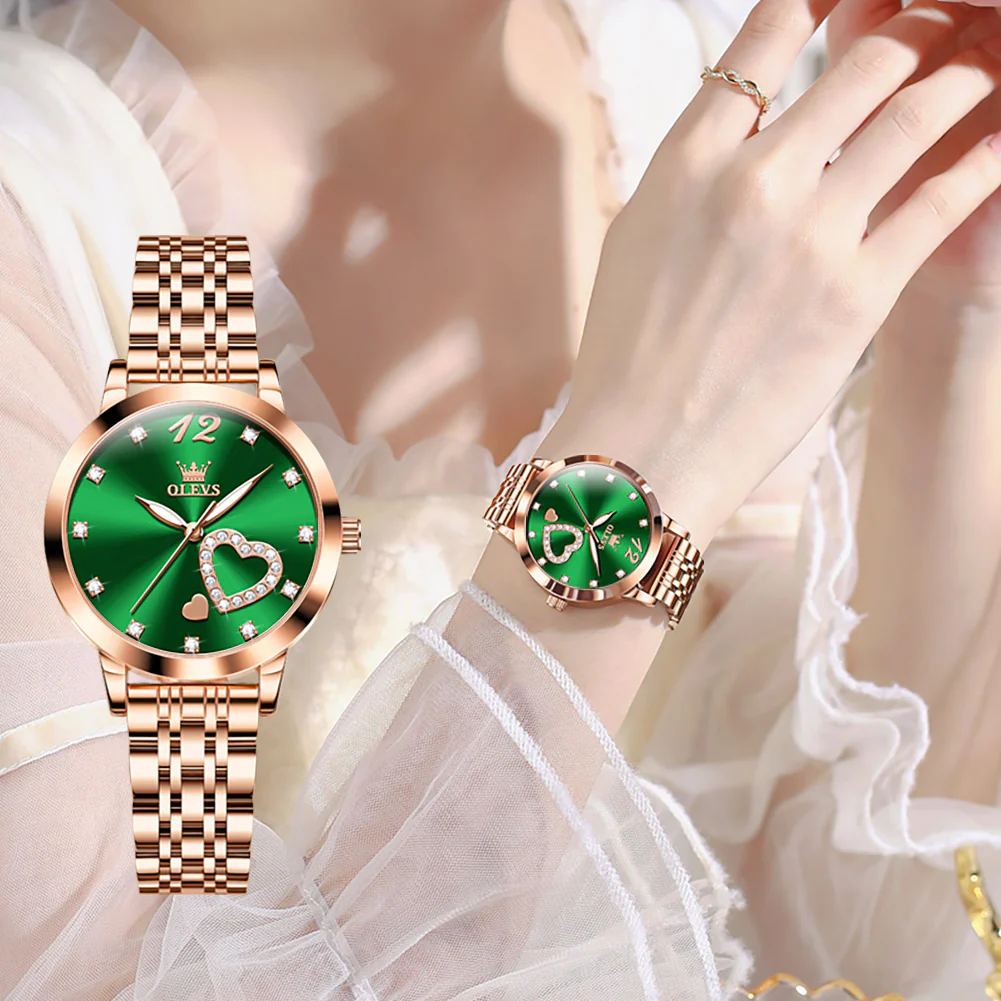 OLEVS 5189 Watch for Women Mesh Strap Fashion Rose Gold Dress Watches - Image 101