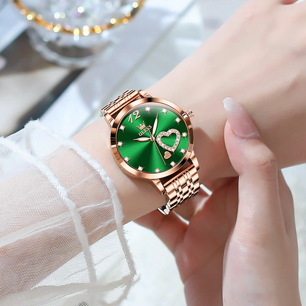 OLEVS 5189 Watch for Women Mesh Strap Fashion Rose Gold Dress Watches - Image 102
