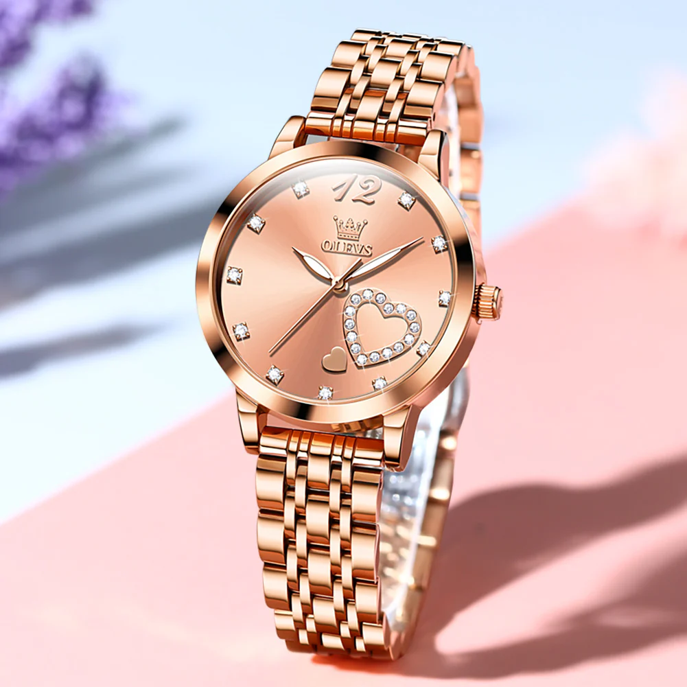 OLEVS 5189 Watch for Women Mesh Strap Fashion Rose Gold Dress Watches - Image 103