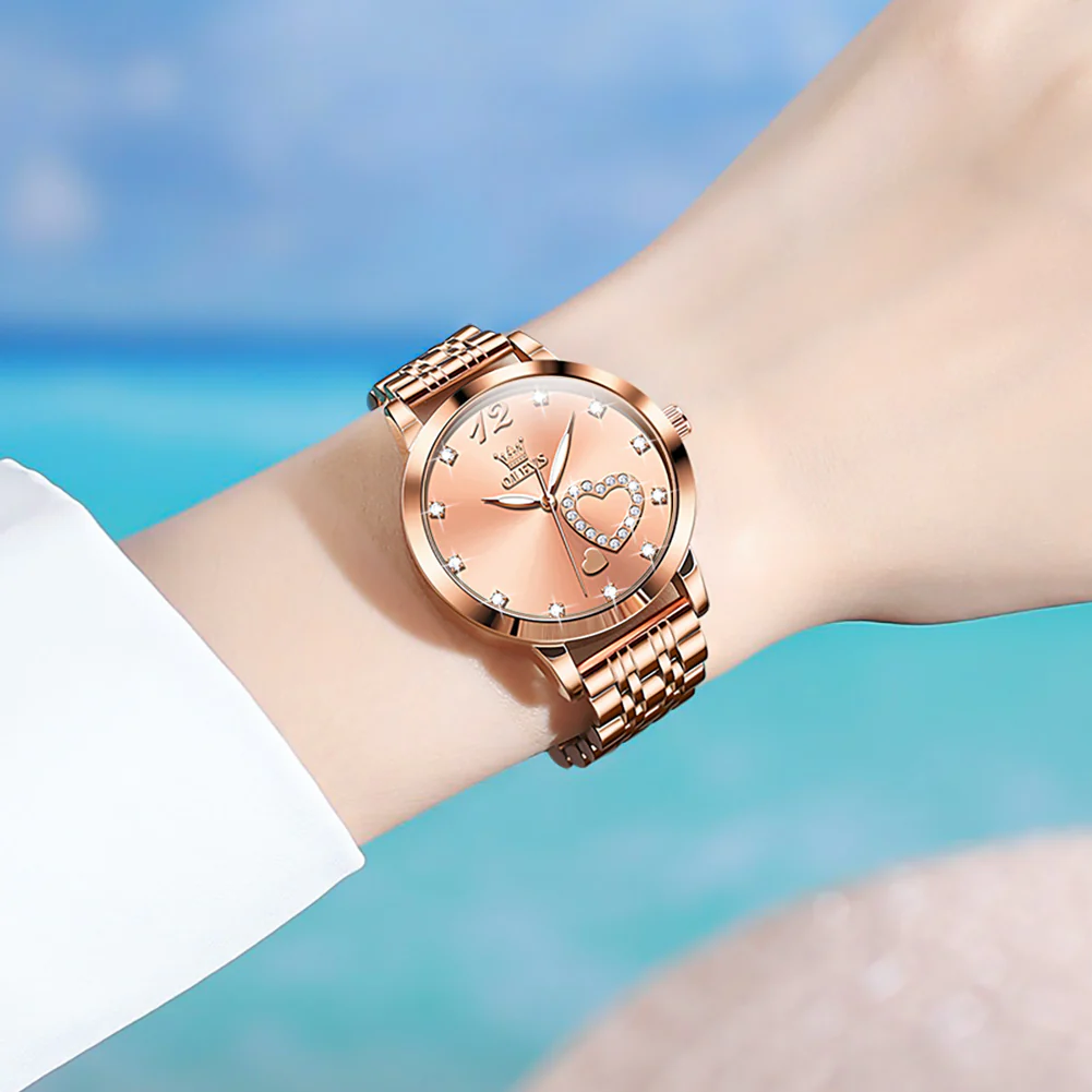 OLEVS 5189 Watch for Women Mesh Strap Fashion Rose Gold Dress Watches - Image 107