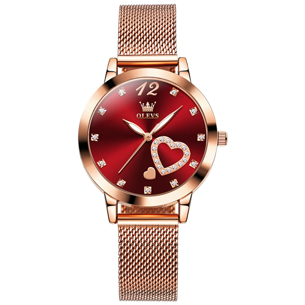 OLEVS 5189 Watch for Women Mesh Strap Fashion Rose Gold Dress Watches - Image 15