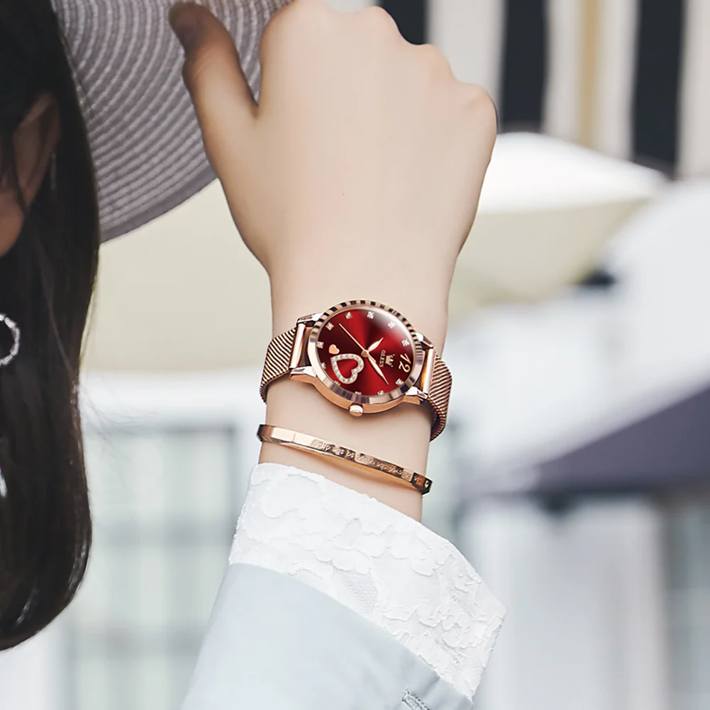 OLEVS 5189 Watch for Women Mesh Strap Fashion Rose Gold Dress Watches - Image 17