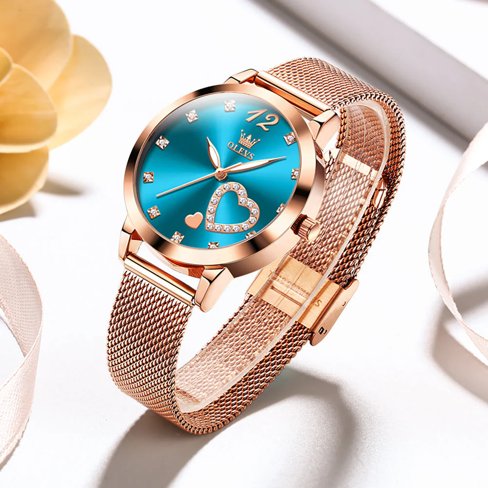 OLEVS 5189 Watch for Women Mesh Strap Fashion Rose Gold Dress Watches - Image 25