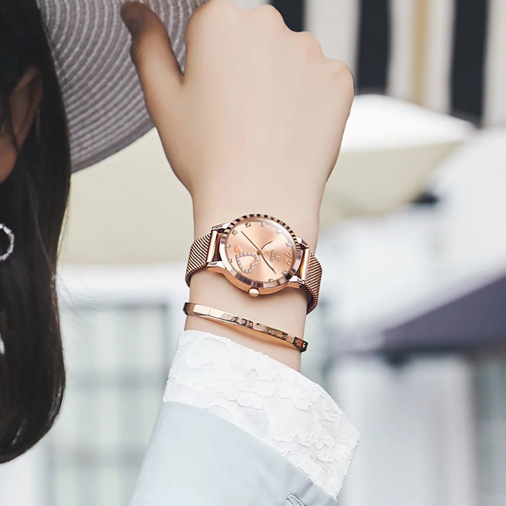 OLEVS 5189 Watch for Women Mesh Strap Fashion Rose Gold Dress Watches - Image 38