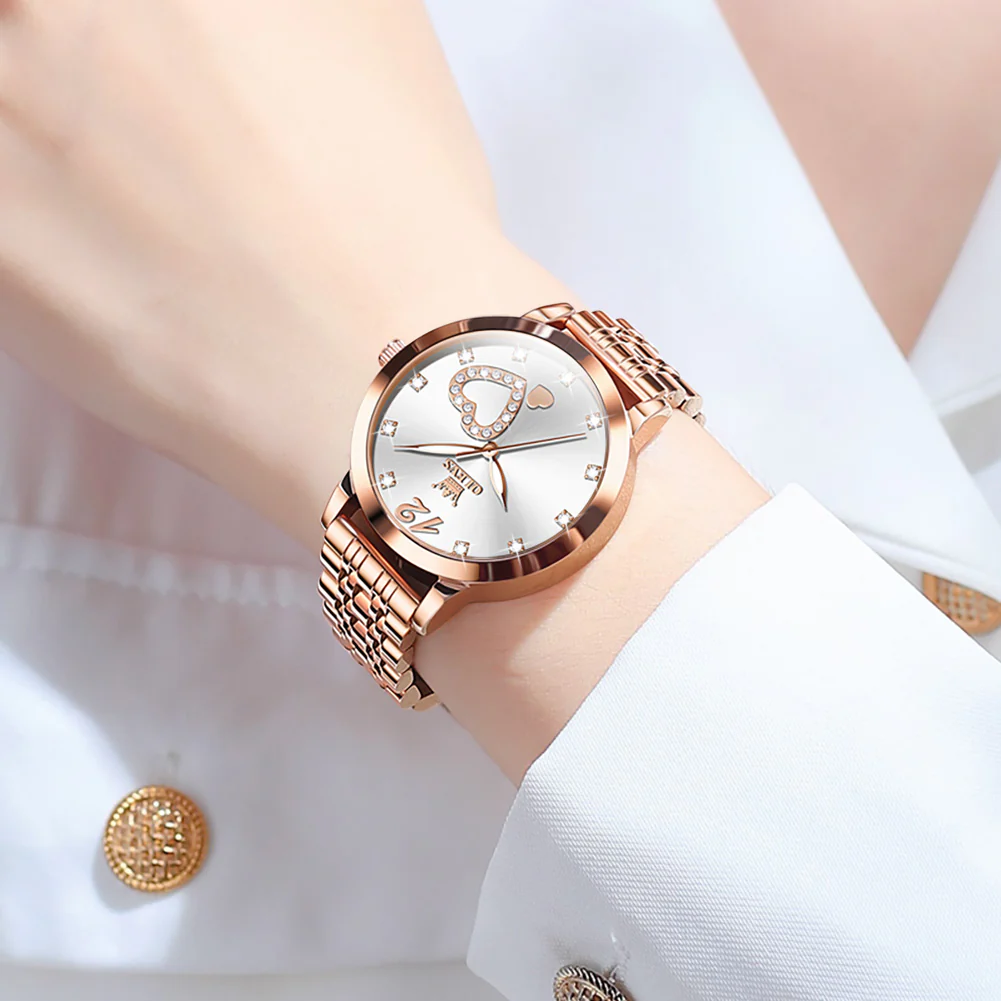 OLEVS 5189 Watch for Women Mesh Strap Fashion Rose Gold Dress Watches - Image 43