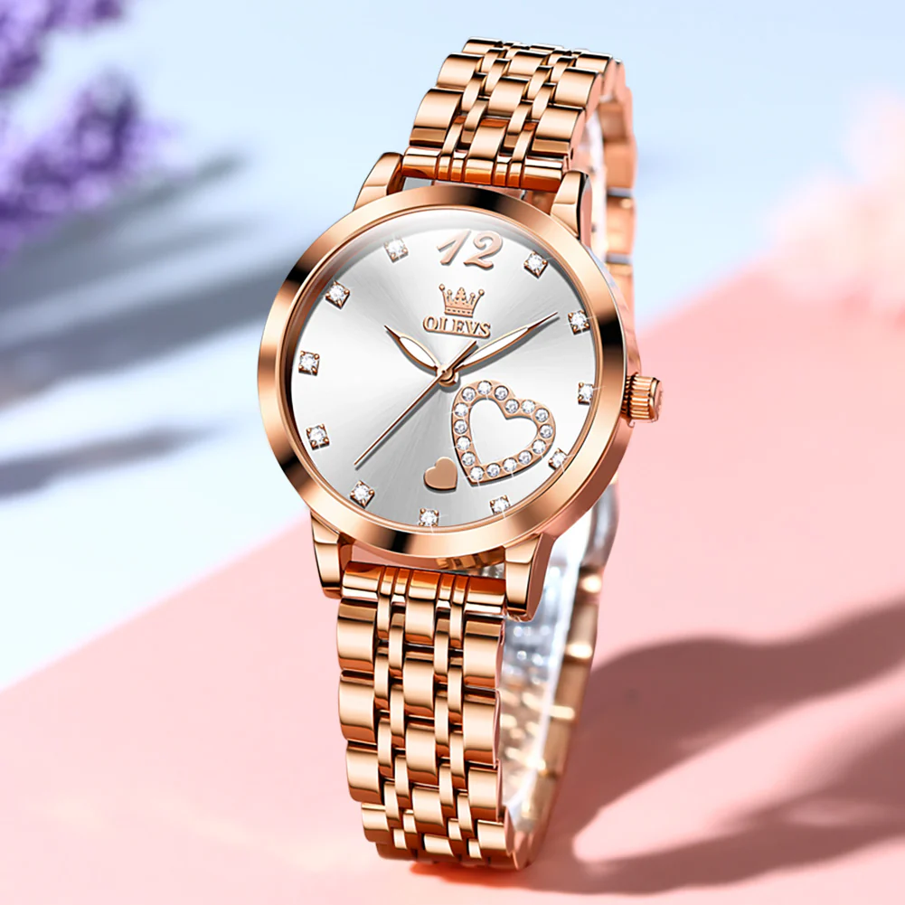 OLEVS 5189 Watch for Women Mesh Strap Fashion Rose Gold Dress Watches - Image 46