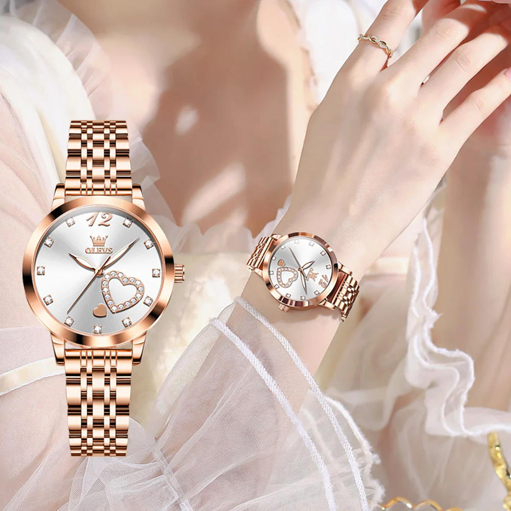 OLEVS 5189 Watch for Women Mesh Strap Fashion Rose Gold Dress Watches - Image 50