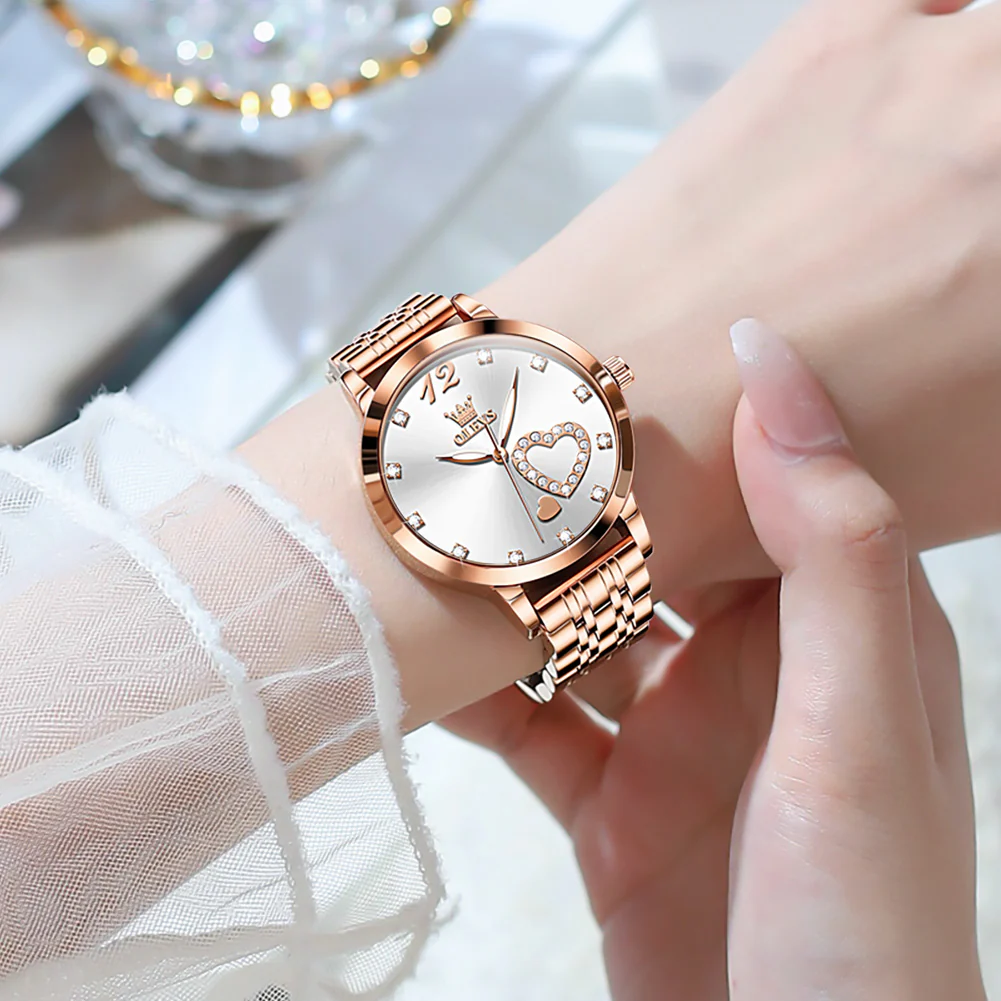 OLEVS 5189 Watch for Women Mesh Strap Fashion Rose Gold Dress Watches - Image 51
