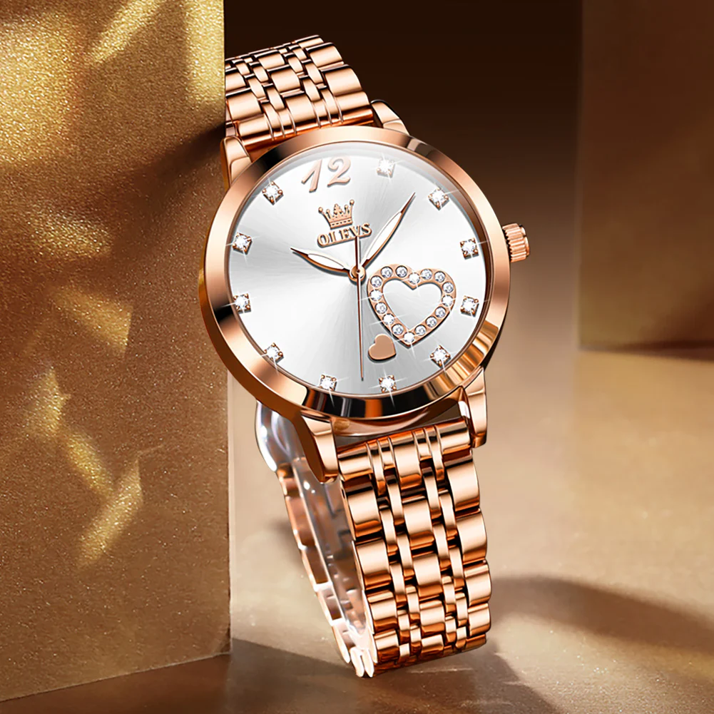 OLEVS 5189 Watch for Women Mesh Strap Fashion Rose Gold Dress Watches - Image 54