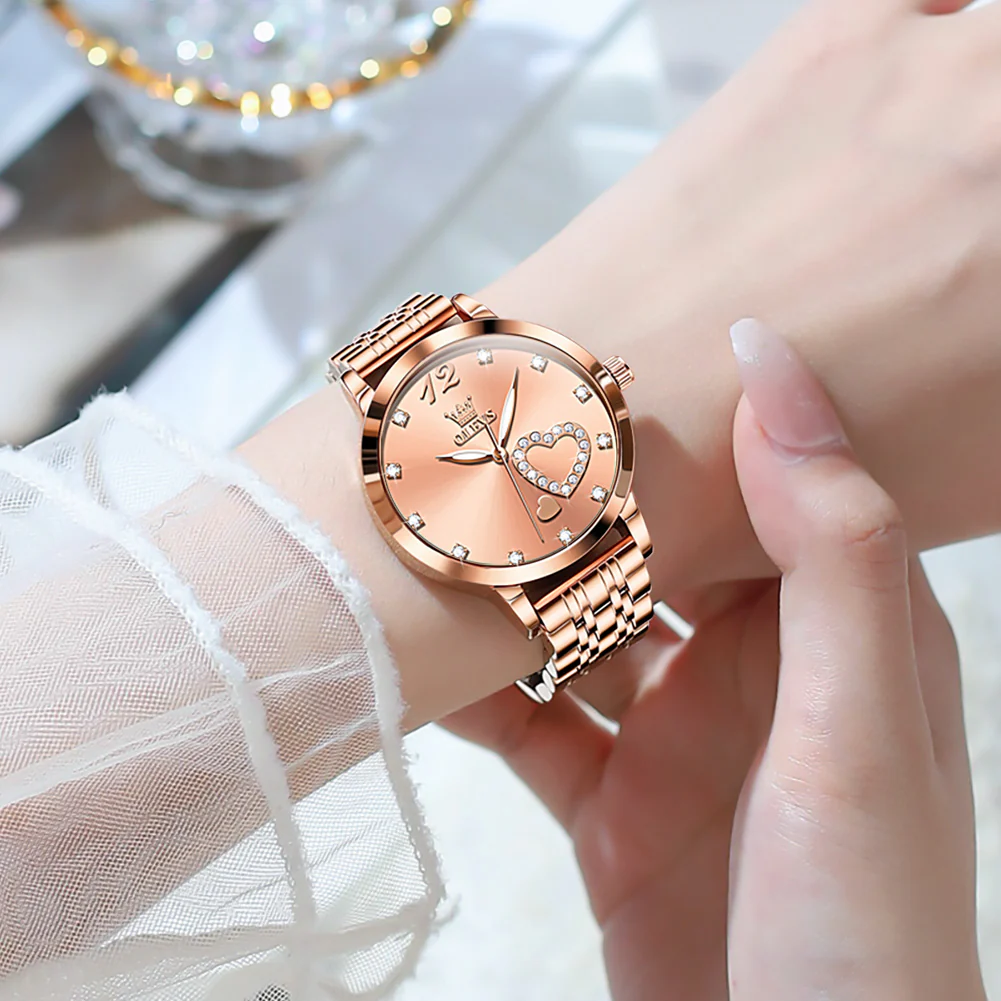 OLEVS 5189 Watch for Women Mesh Strap Fashion Rose Gold Dress Watches - Image 57