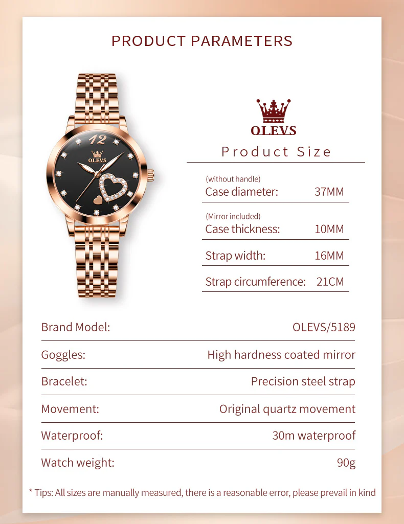 OLEVS 5189 Watch for Women Mesh Strap Fashion Rose Gold Dress Watches - Image 66
