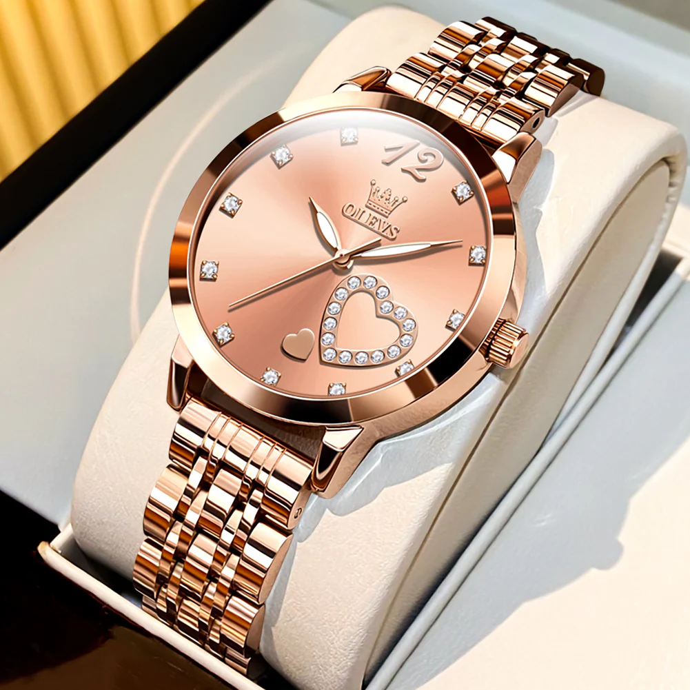 OLEVS 5189 Watch for Women Mesh Strap Fashion Rose Gold Dress Watches - Image 68