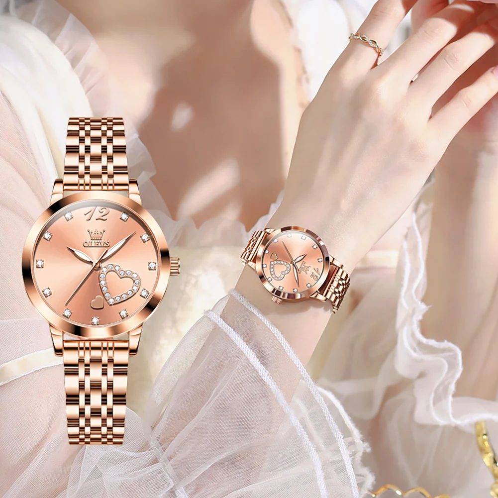 OLEVS 5189 Watch for Women Mesh Strap Fashion Rose Gold Dress Watches - Image 71