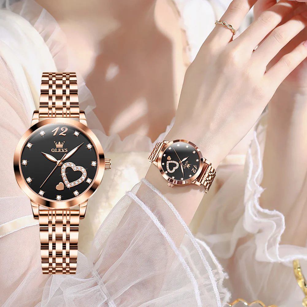OLEVS 5189 Watch for Women Mesh Strap Fashion Rose Gold Dress Watches - Image 73