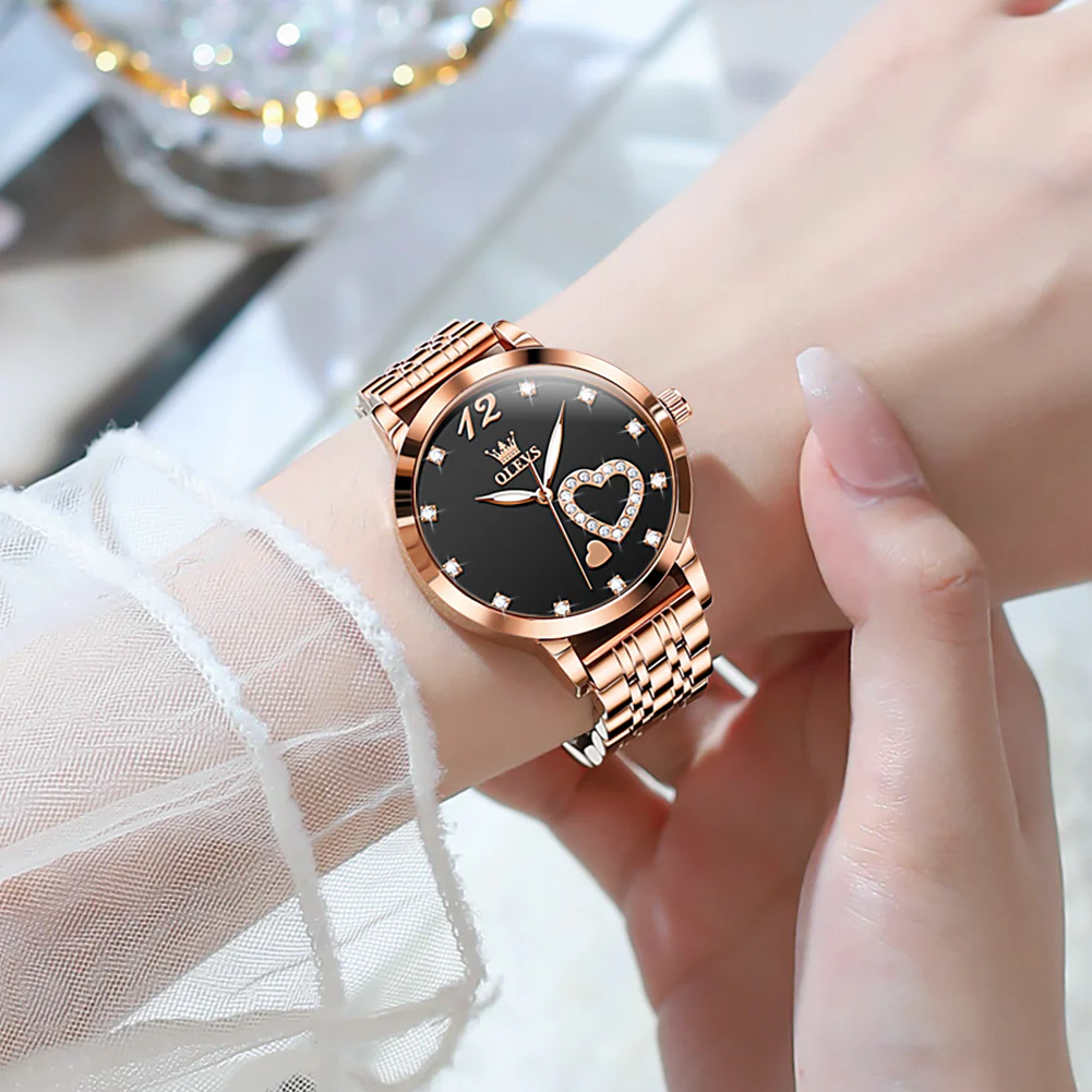 OLEVS 5189 Watch for Women Mesh Strap Fashion Rose Gold Dress Watches - Image 74