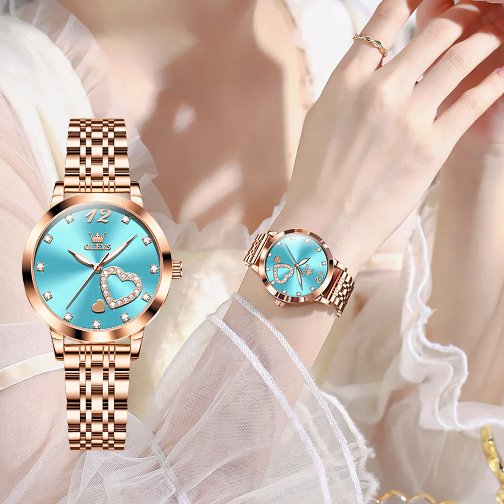 OLEVS 5189 Watch for Women Mesh Strap Fashion Rose Gold Dress Watches - Image 77