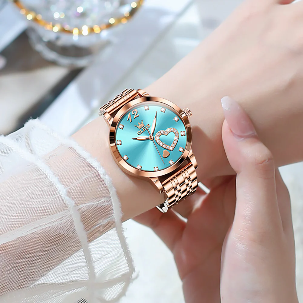 OLEVS 5189 Watch for Women Mesh Strap Fashion Rose Gold Dress Watches - Image 78