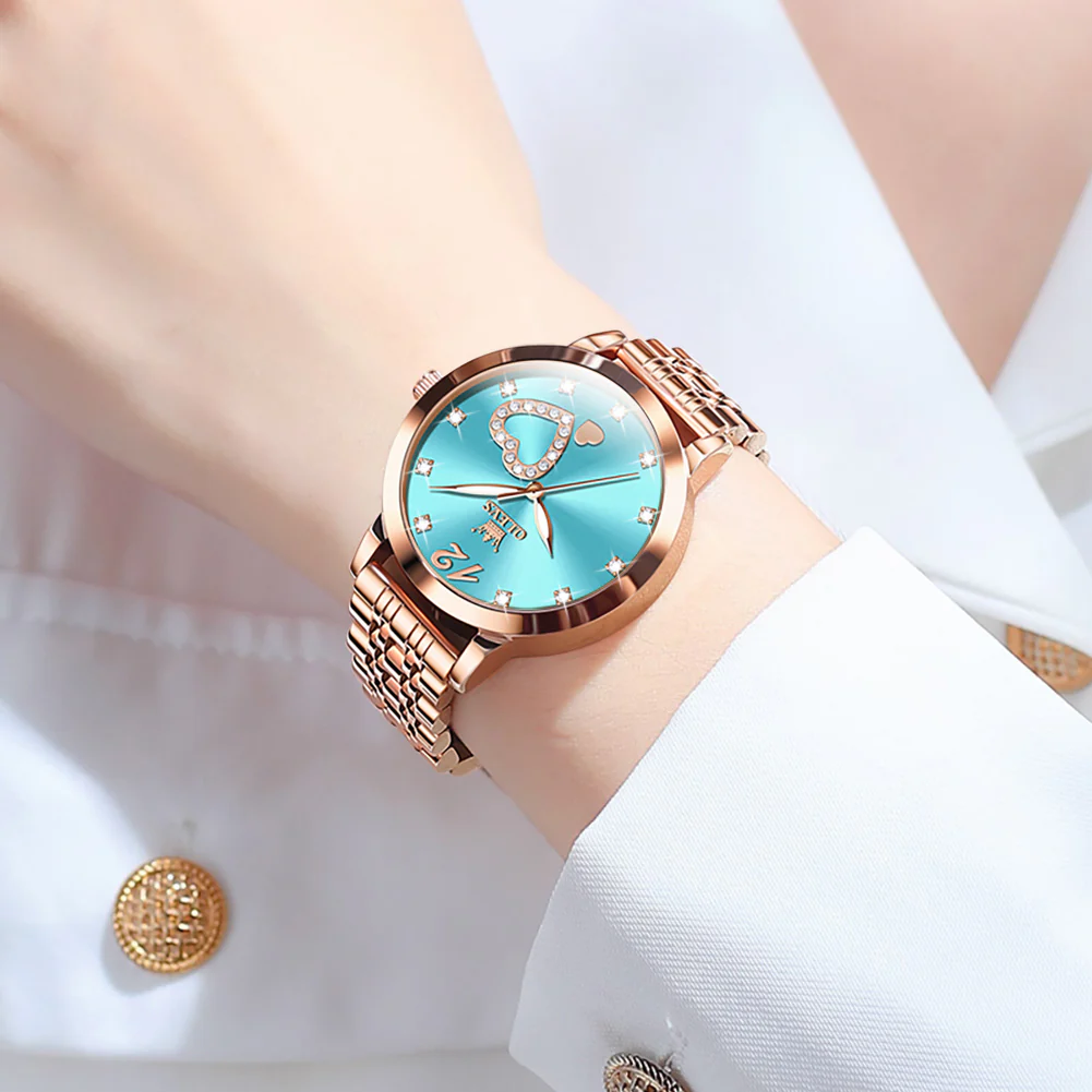OLEVS 5189 Watch for Women Mesh Strap Fashion Rose Gold Dress Watches - Image 79