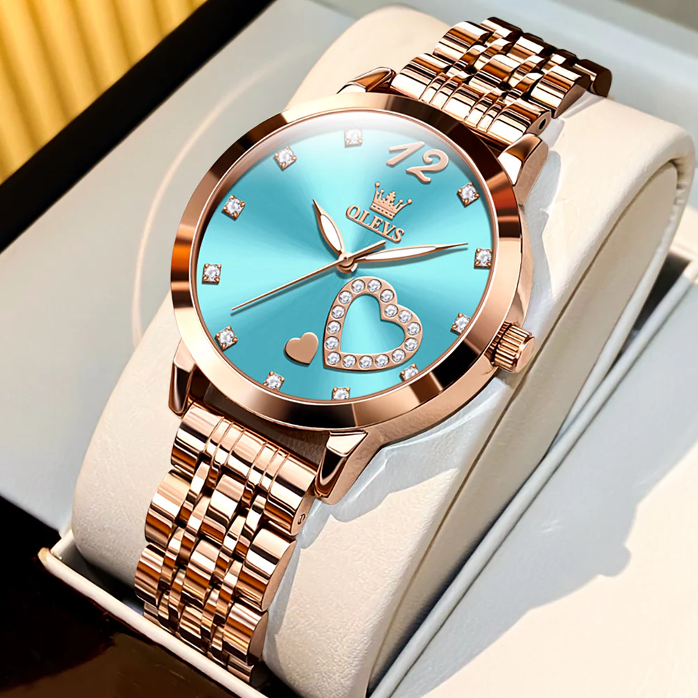 OLEVS 5189 Watch for Women Mesh Strap Fashion Rose Gold Dress Watches - Image 89