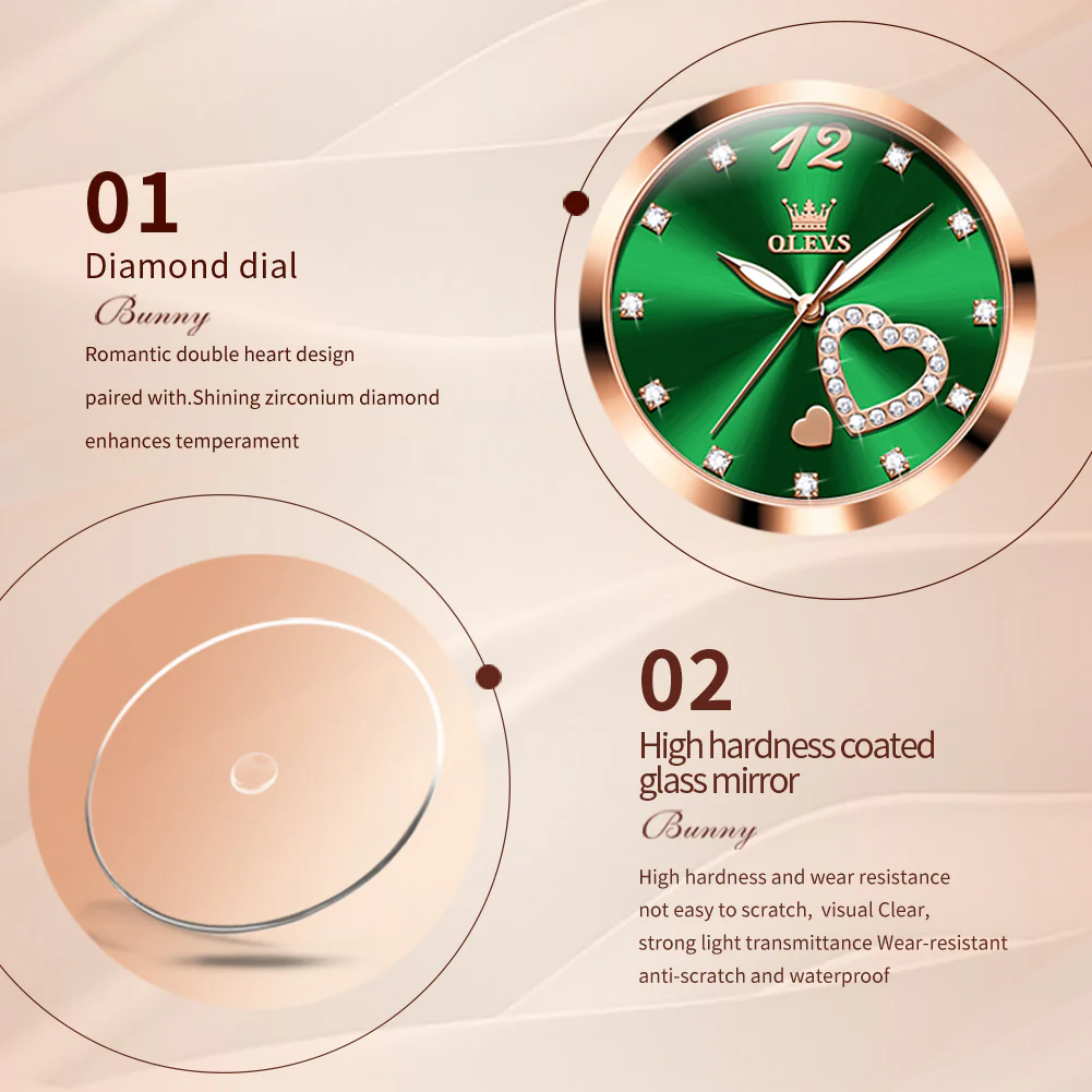 OLEVS 5189 Watch for Women Mesh Strap Fashion Rose Gold Dress Watches - Image 92