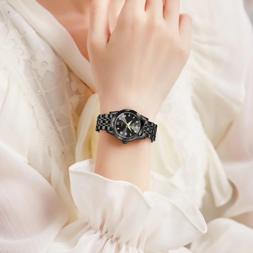 OLEVS 9931 Watch for Women Quartz Diamond Fashion Elegant Dress Ladies Watch Stainless Steel Two Tone Day Date Wrist Watches - Image 15