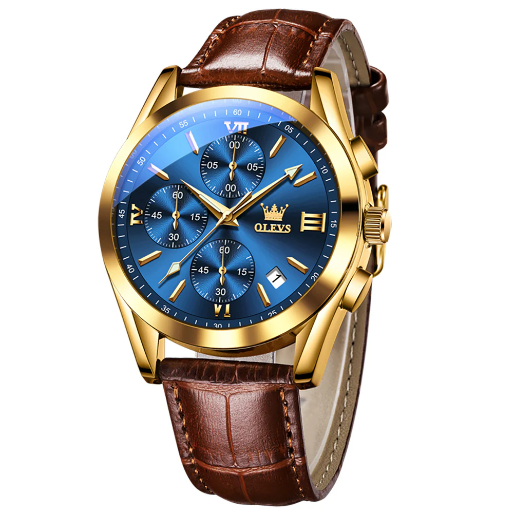 OLEVS 2872 Men's Chronograph Quartz Watches Waterproof Stainless Steel Wrist Watch - Image 13
