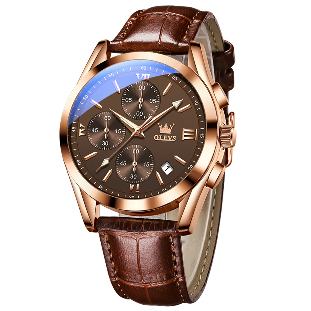 OLEVS 2872 Men's Chronograph Quartz Watches Waterproof Stainless Steel Wrist Watch - Image 19
