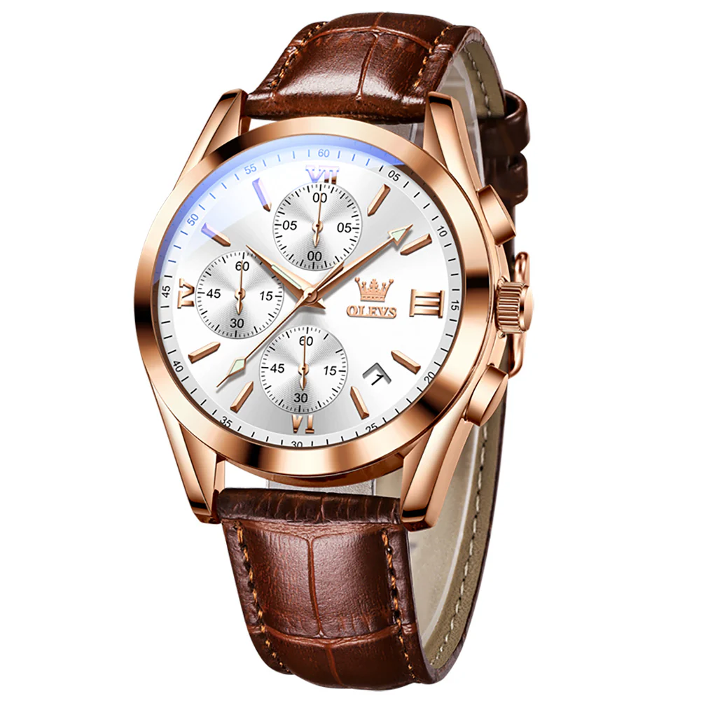 OLEVS 2872 Men's Chronograph Quartz Watches Waterproof Stainless Steel Wrist Watch - Image 25