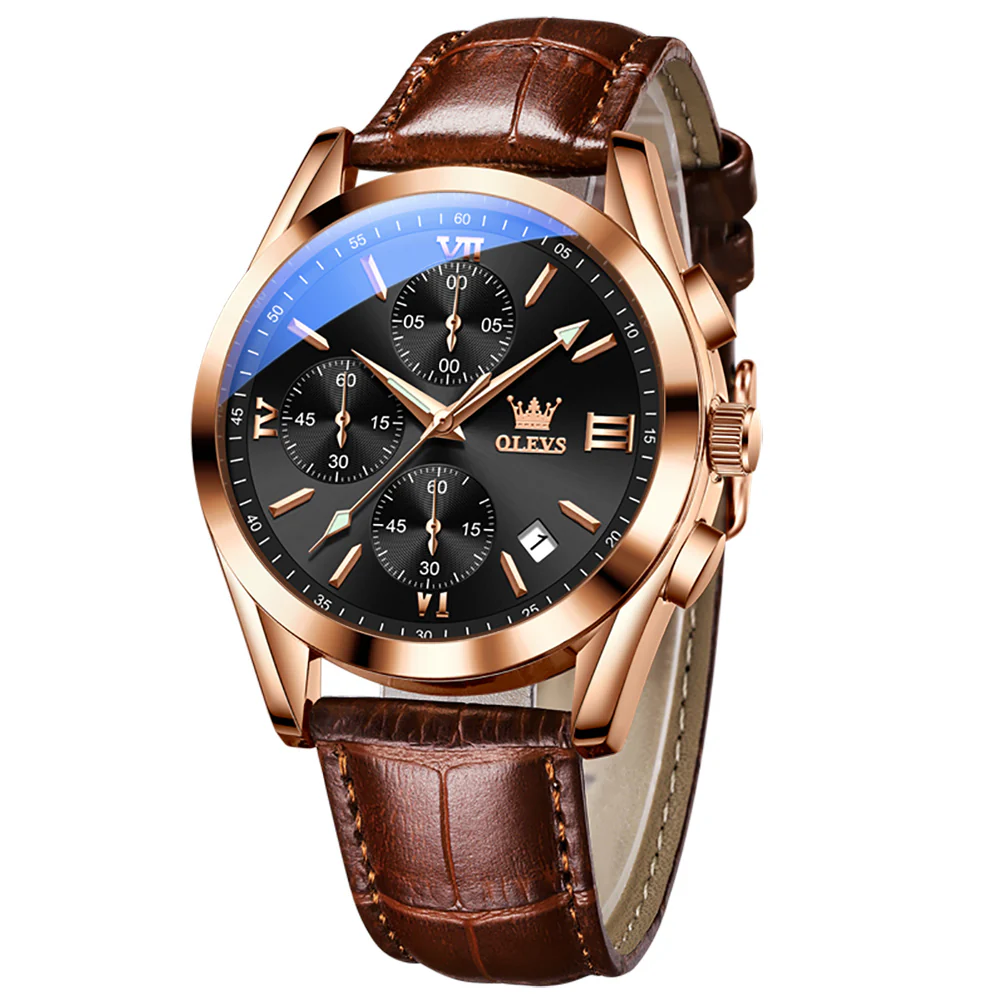 OLEVS 2872 Men's Chronograph Quartz Watches Waterproof Stainless Steel Wrist Watch - Image 31