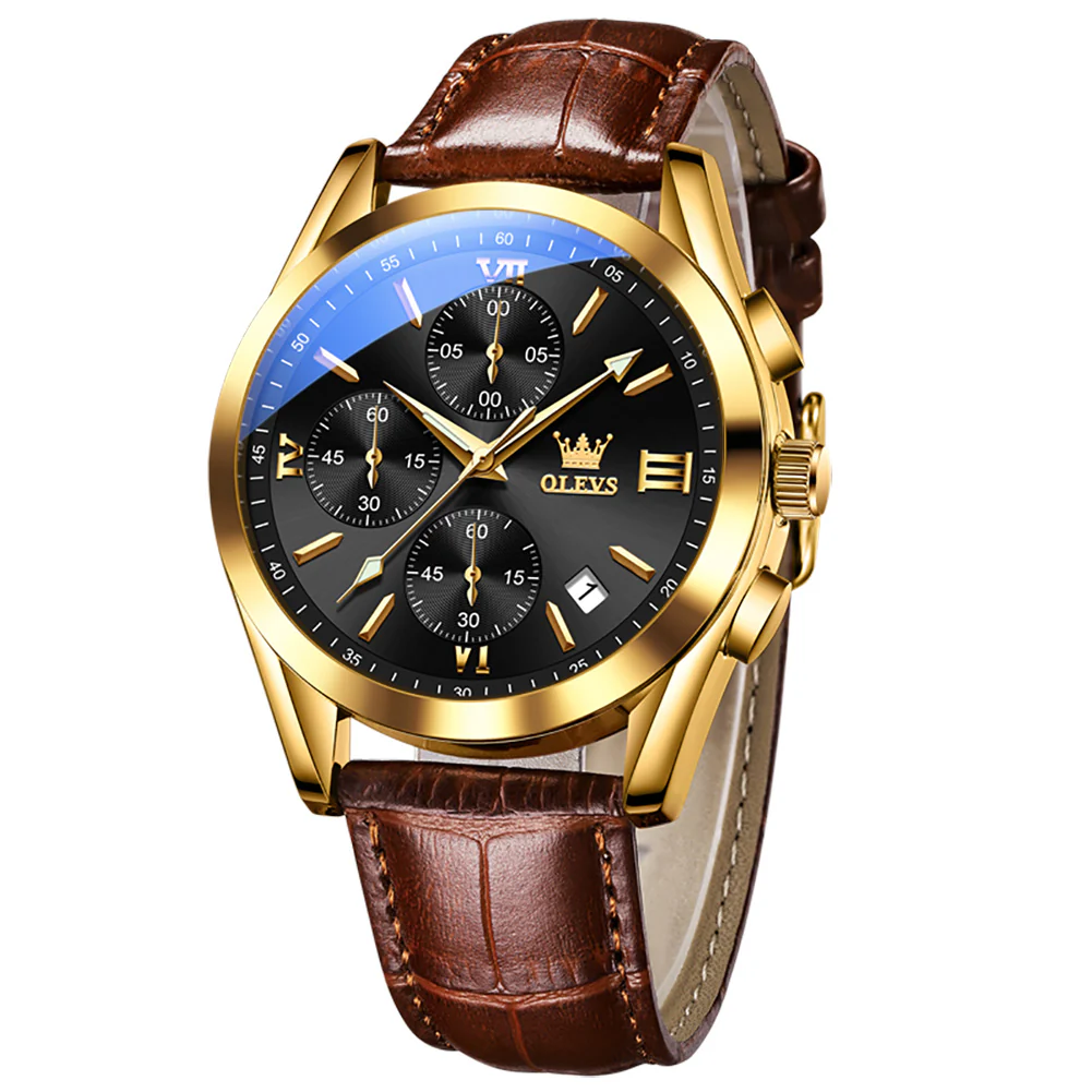 OLEVS 2872 Men's Chronograph Quartz Watches Waterproof Stainless Steel Wrist Watch - Image 7