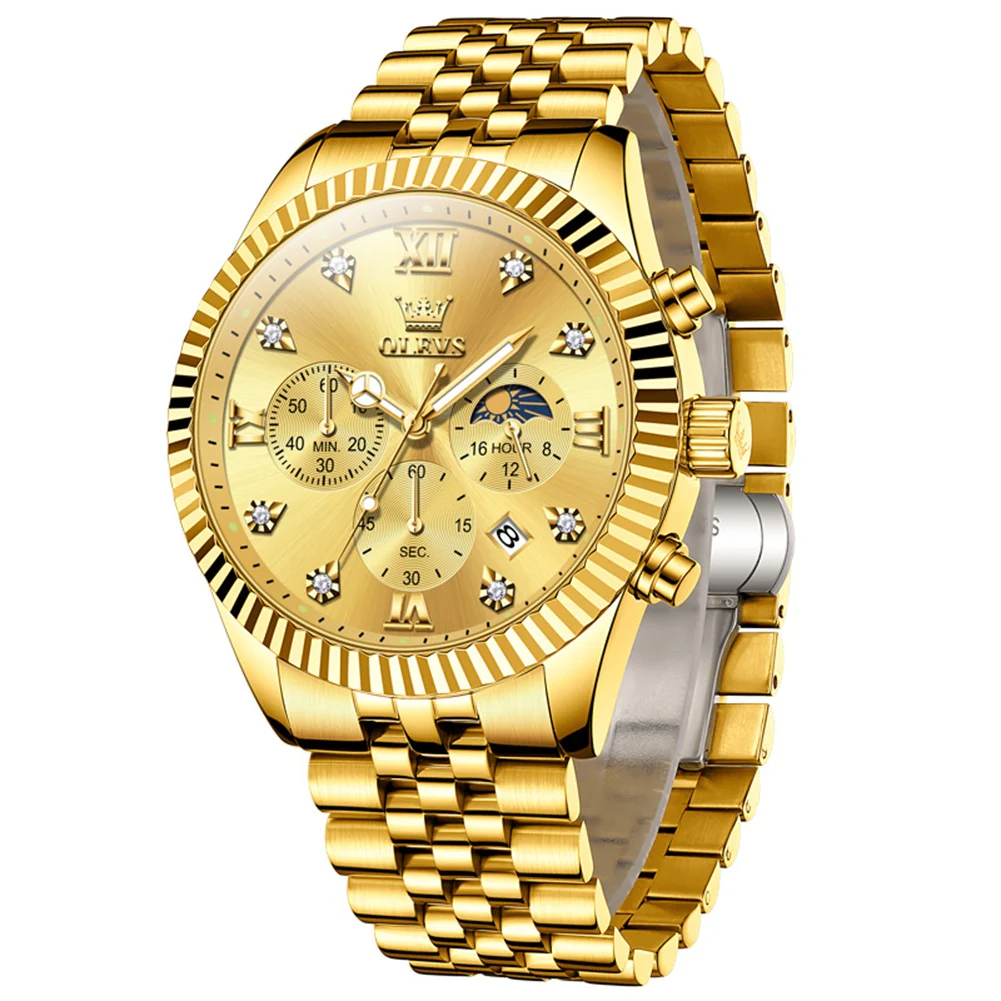 OLEVS 2932 Men's Watch with Gold Bracelet, Business Style, Gift-Ready, 3ATM Waterproof - Image 16