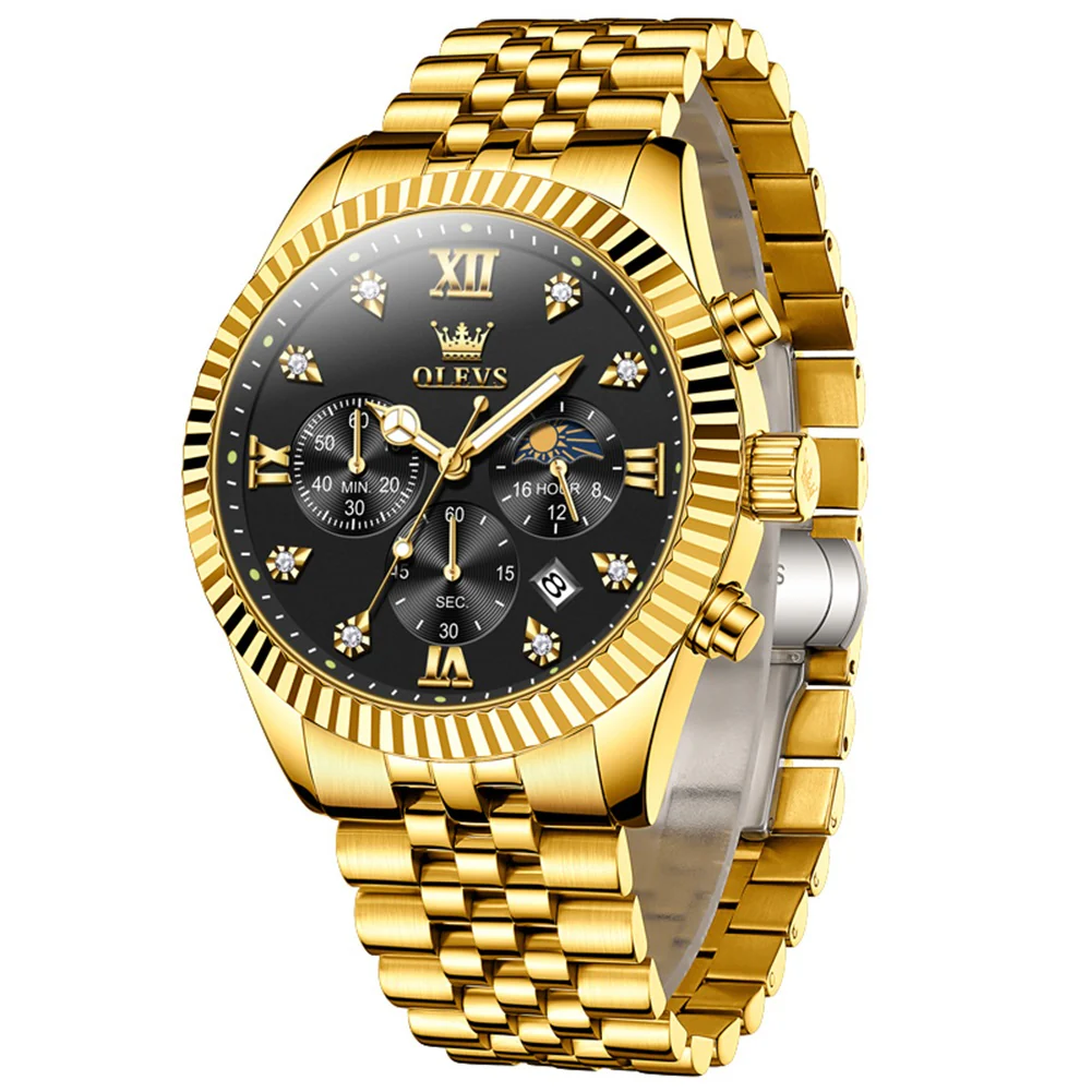 OLEVS 2932 Men's Watch with Gold Bracelet, Business Style, Gift-Ready, 3ATM Waterproof - Image 6