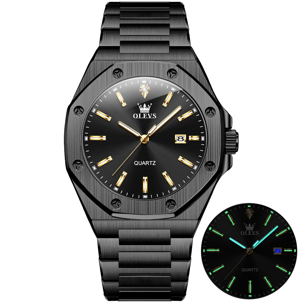 OLEVS 3613 Men's Watch with Gold Bracelet, Business Style, Gift-Ready, 3ATM Waterproof - Image 17