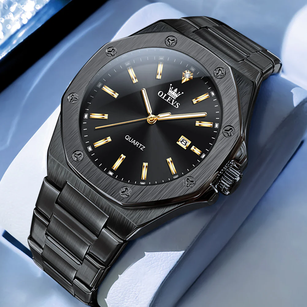 OLEVS 3613 Men's Watch with Gold Bracelet, Business Style, Gift-Ready, 3ATM Waterproof - Image 18