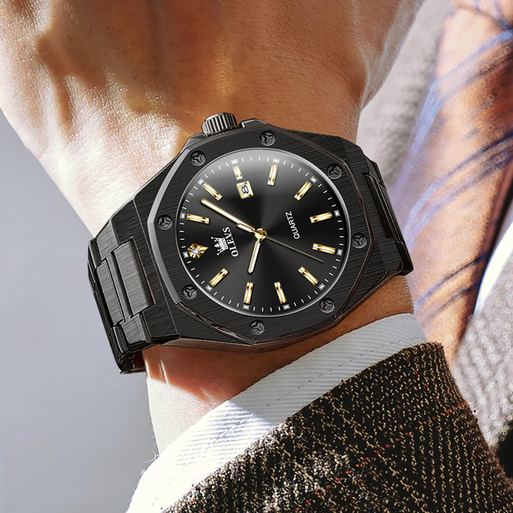 OLEVS 3613 Men's Watch with Gold Bracelet, Business Style, Gift-Ready, 3ATM Waterproof - Image 20