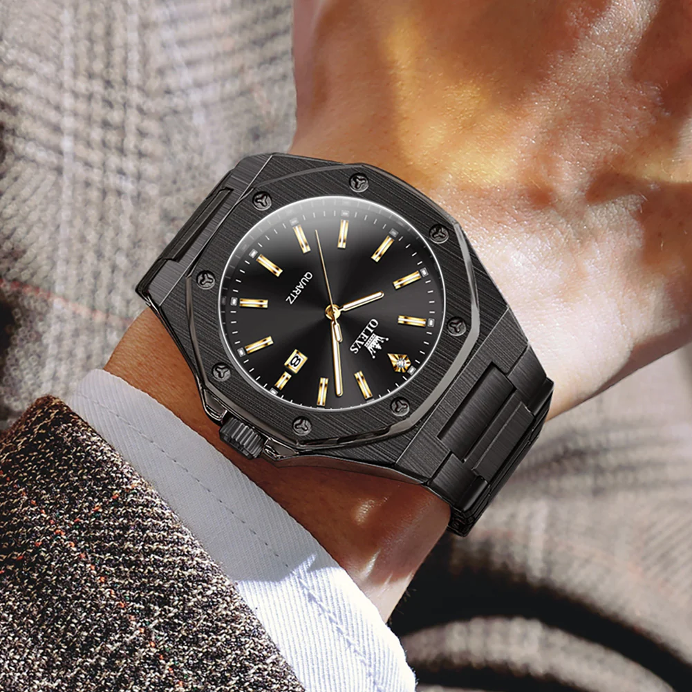 OLEVS 3613 Men's Watch with Gold Bracelet, Business Style, Gift-Ready, 3ATM Waterproof - Image 21