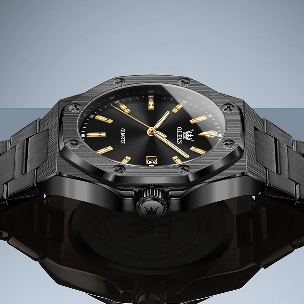 OLEVS 3613 Men's Watch with Gold Bracelet, Business Style, Gift-Ready, 3ATM Waterproof - Image 23