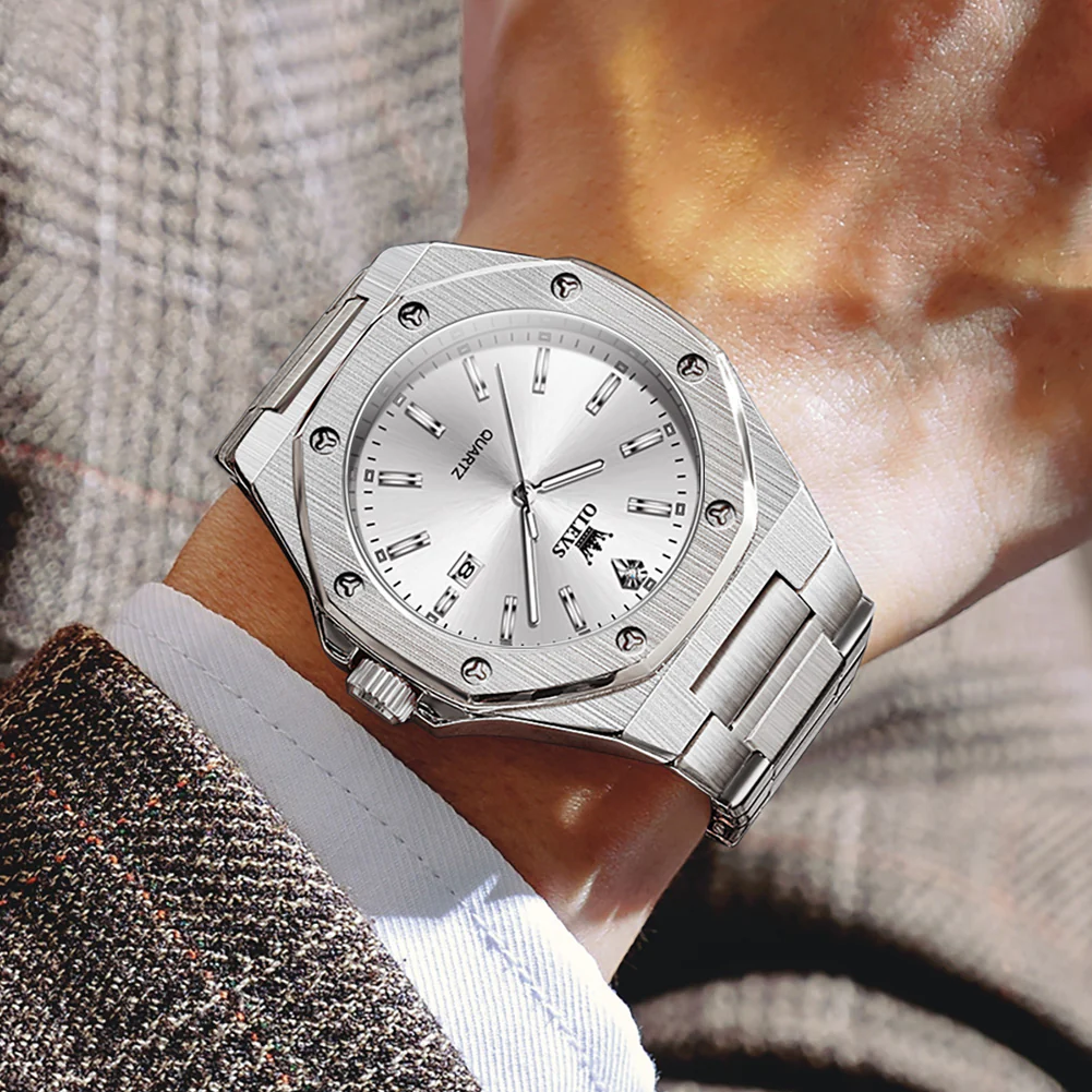 OLEVS 3613 Men's Watch with Gold Bracelet, Business Style, Gift-Ready, 3ATM Waterproof - Image 5