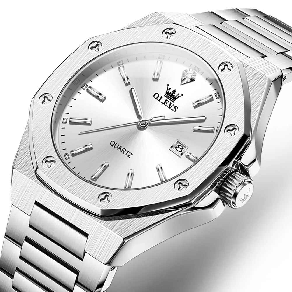 OLEVS 3613 Men's Watch with Gold Bracelet, Business Style, Gift-Ready, 3ATM Waterproof - Image 9