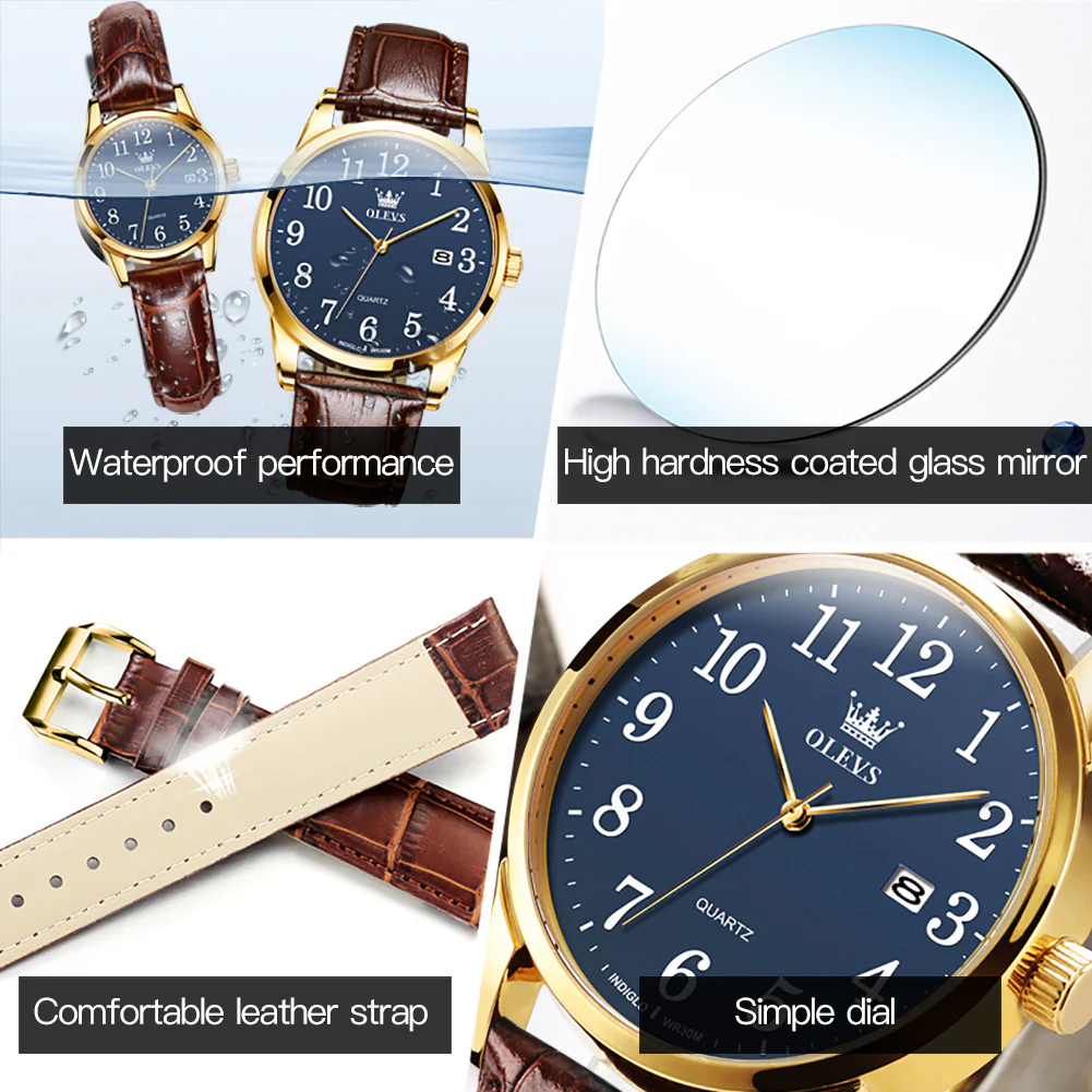 OLEVS 5566 Women Wrist Watches Ultra Thin 6.5mm Minimalist Dress Fashion Quartz Waterproof Date Day Leather Strap Slim Watches for Ladies - Image 5