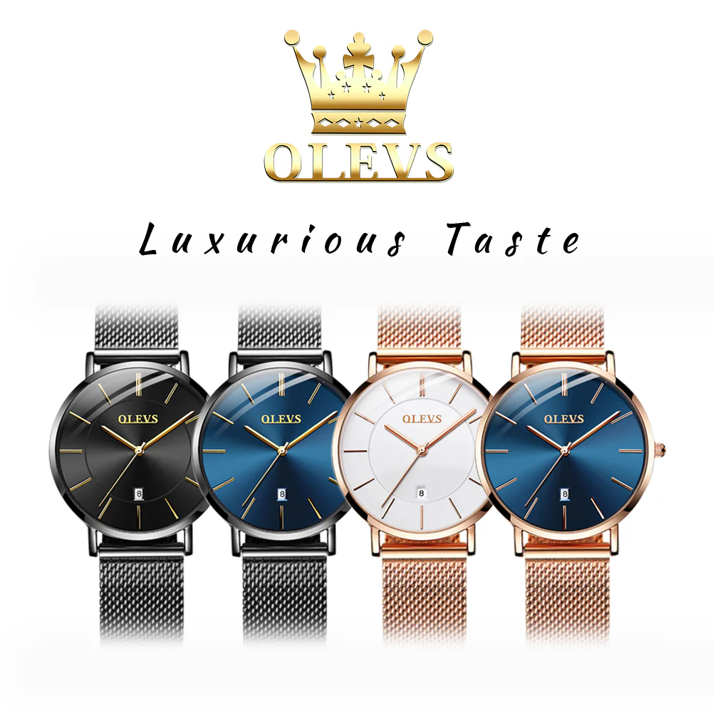 OLEVS 5869 Watch for Women Set Fashion Ladys Wrist Watch Minimalist with Rose Gold Bracelet Analog Quartz Date Waterproof Wrist Watches - Image 21