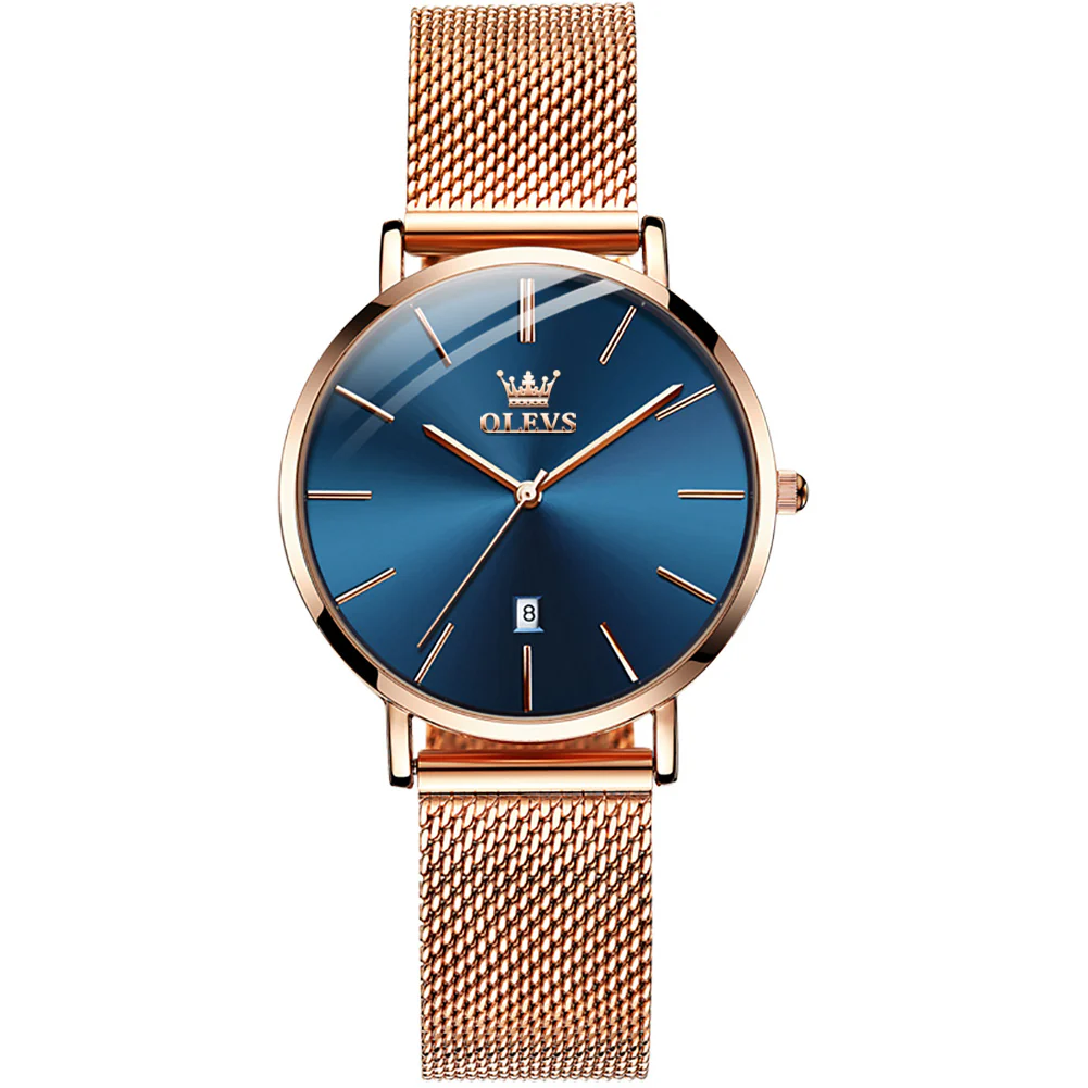 OLEVS 5869 Watch for Women Set Fashion Ladys Wrist Watch Minimalist with Rose Gold Bracelet Analog Quartz Date Waterproof Wrist Watches - Image 22