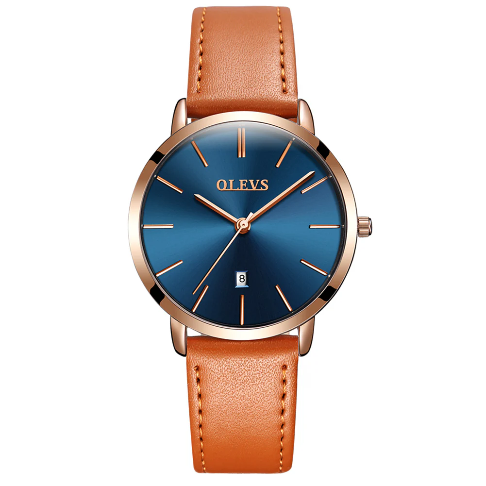 OLEVS 5869 Women Watches Ultra Thin 6.5mm Minimalist Dress Fashion Leather Strap Quartz Waterproof Casual Women Wrist Watch - Image 55