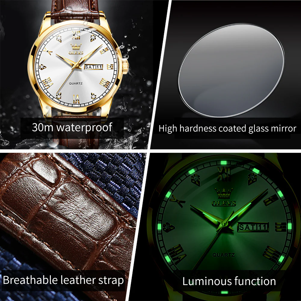 OLEVS 6896 Elegant Men's Watch: Classic Design, High Quality, Waterproof, Luminous - Image 11