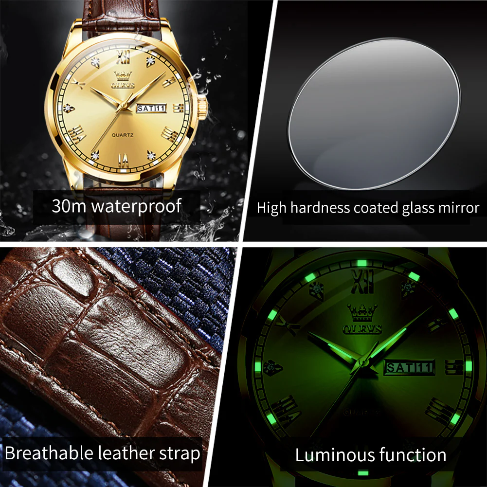 OLEVS 6896 Elegant Men's Watch: Classic Design, High Quality, Waterproof, Luminous - Image 17