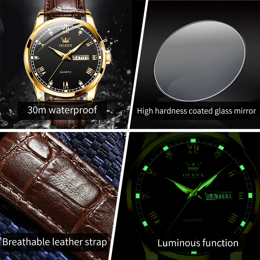 OLEVS 6896 Elegant Men's Watch: Classic Design, High Quality, Waterproof, Luminous - Image 5
