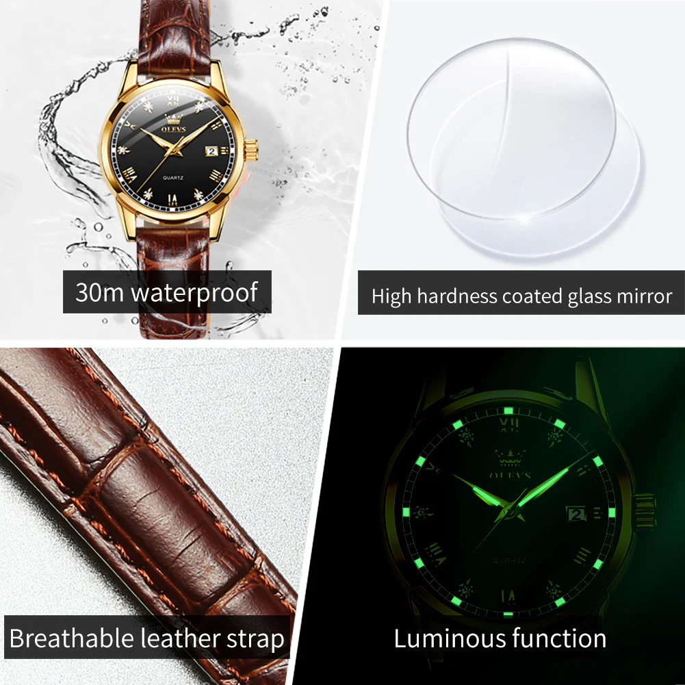 OLEVS 6896 Elegant Women's Watch: Classic Design, High Quality, Waterproof, Luminous - Image 5