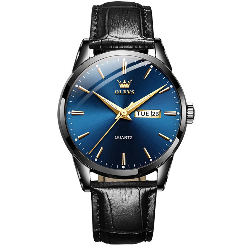 OLEVS 6898 Men's Chronograph Quartz Watch: Trendy Leather Strap Case, Day-Date Display, Waterproof Stainless Steel, Luminous Hands - Image 19