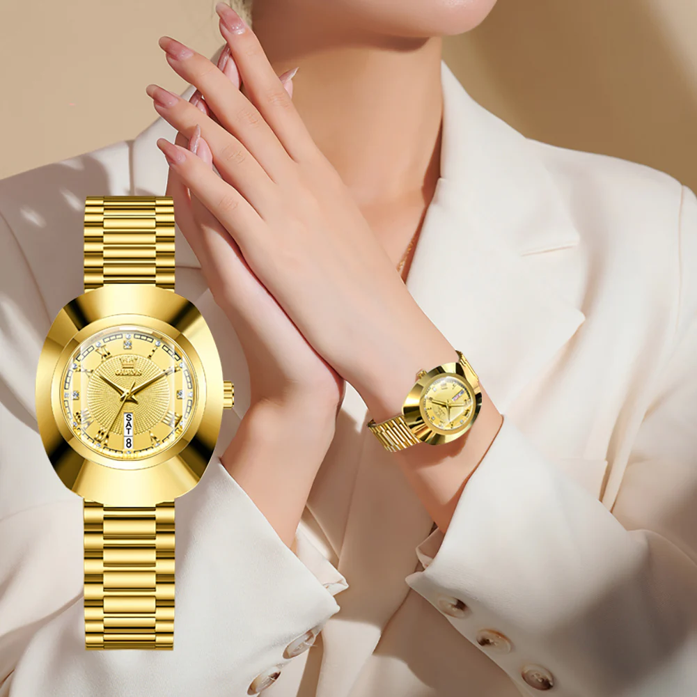 OLEVS 7008 Women's Quartz Watch with Date and Weekday Sub-Dials, Diamond Accents, Roman Numerals, 3ATM Water Resistance - Image 14